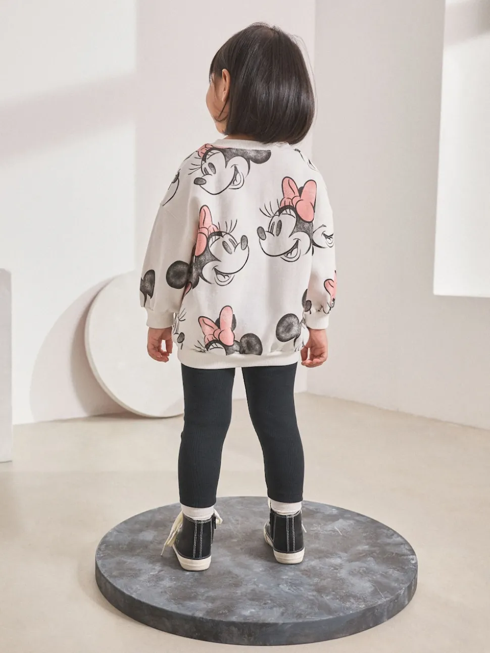 Cream Disney Minnie Mouse Sweatshirt & Leggings Set (3mths-7yrs)