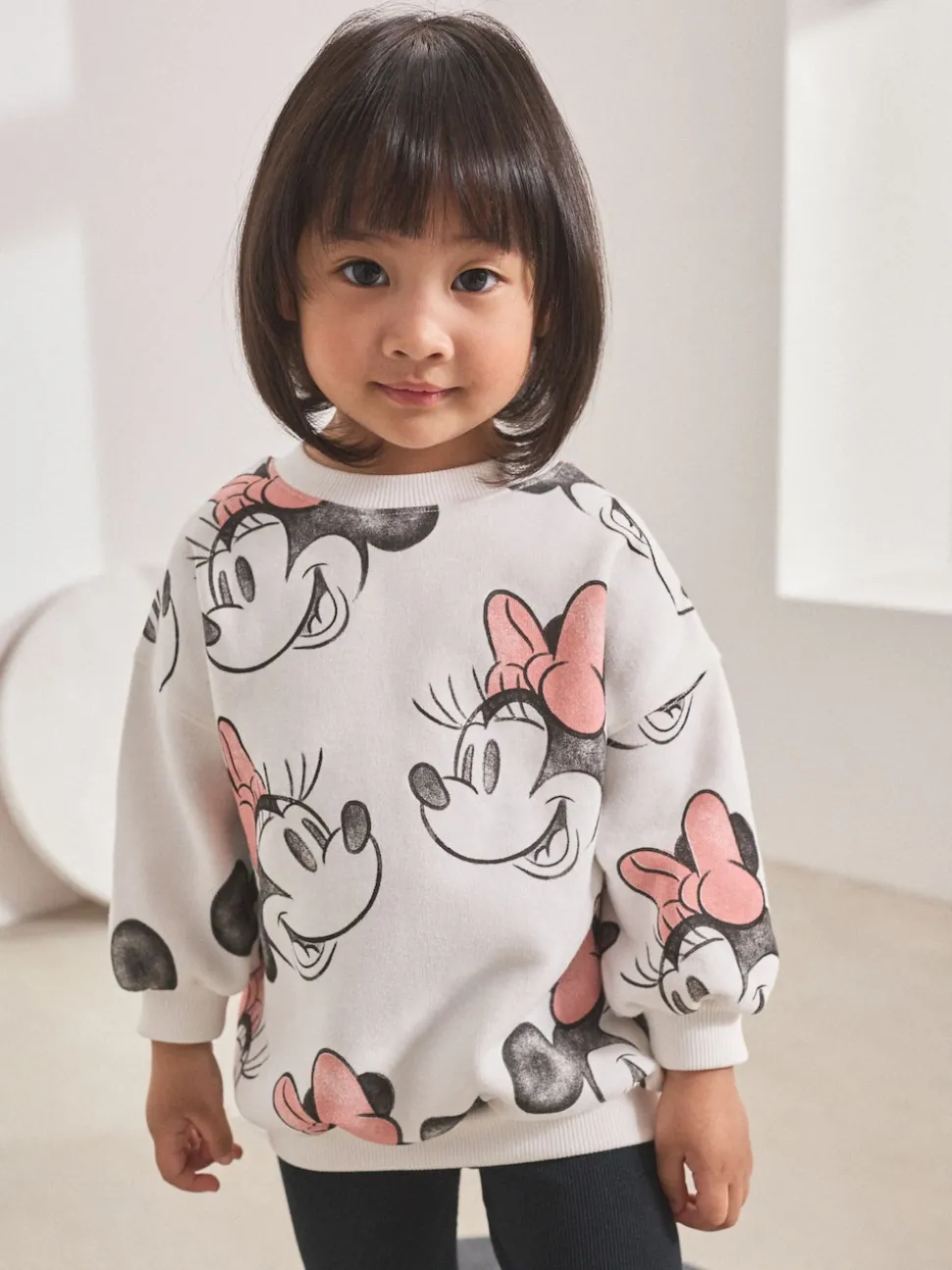 Cream Disney Minnie Mouse Sweatshirt & Leggings Set (3mths-7yrs)