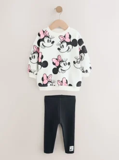 Cream Disney Minnie Mouse Sweatshirt & Leggings Set (3mths-7yrs)