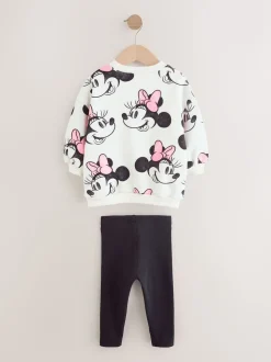 Cream Disney Minnie Mouse Sweatshirt & Leggings Set (3mths-7yrs)