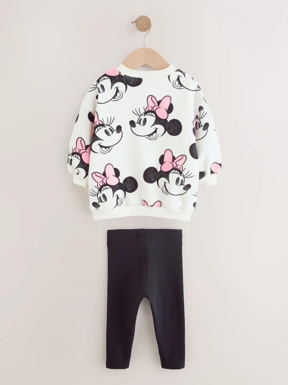 Cream Disney Minnie Mouse Sweatshirt & Leggings Set (3mths-7yrs)