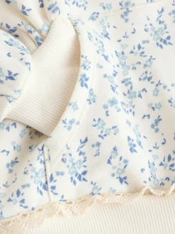 Cream Ditsy Flower Hoodie (3-16yrs)