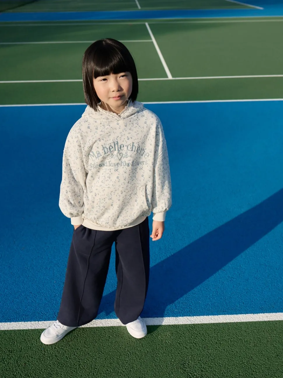 Cream Ditsy Flower Hoodie (3-16yrs)