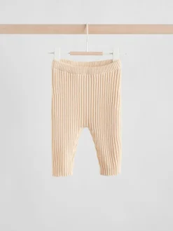 Cream Embroidered Baby Knitted Cardigan and Leggings 2 Piece Set (0mths-3yrs)