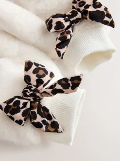 Cream Faux Fur Mittens