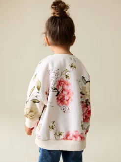 Cream Floral Crew Neck Sweatshirt (3mths-7yrs)