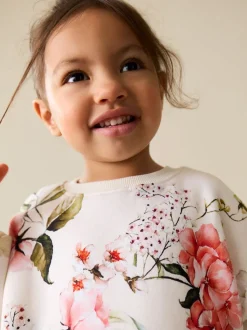 Cream Floral Crew Neck Sweatshirt (3mths-7yrs)