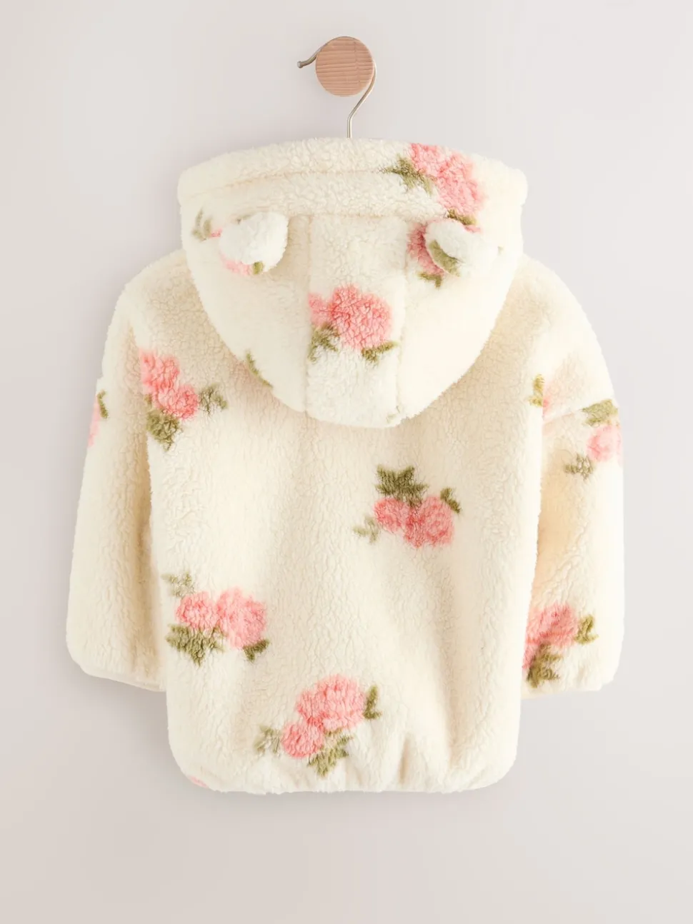 Cream Floral Print Zip Through Fleece (3mths-7yrs)