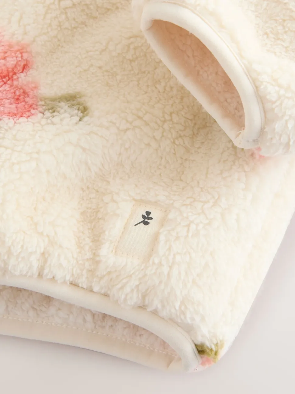 Cream Floral Print Zip Through Fleece (3mths-7yrs)