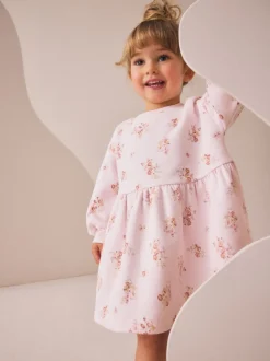 Cream Floral Sweat Dress (3mths-7yrs)