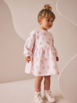 Cream Floral Sweat Dress (3mths-7yrs)