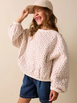 Cream Flower Ditsy Quilted Sweatshirt (3-16yrs)