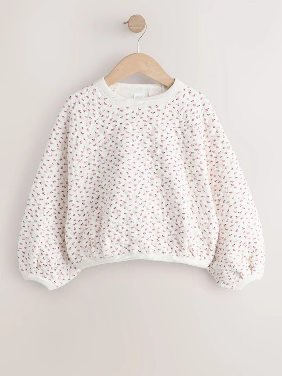 Cream Flower Ditsy Quilted Sweatshirt (3-16yrs)