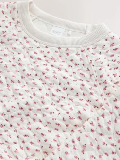 Cream Flower Ditsy Quilted Sweatshirt (3-16yrs)