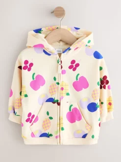 Cream Fruit Zip Through Hoodie (3mths-7yrs)