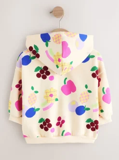 Cream Fruit Zip Through Hoodie (3mths-7yrs)