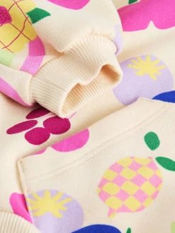 Cream Fruit Zip Through Hoodie (3mths-7yrs)