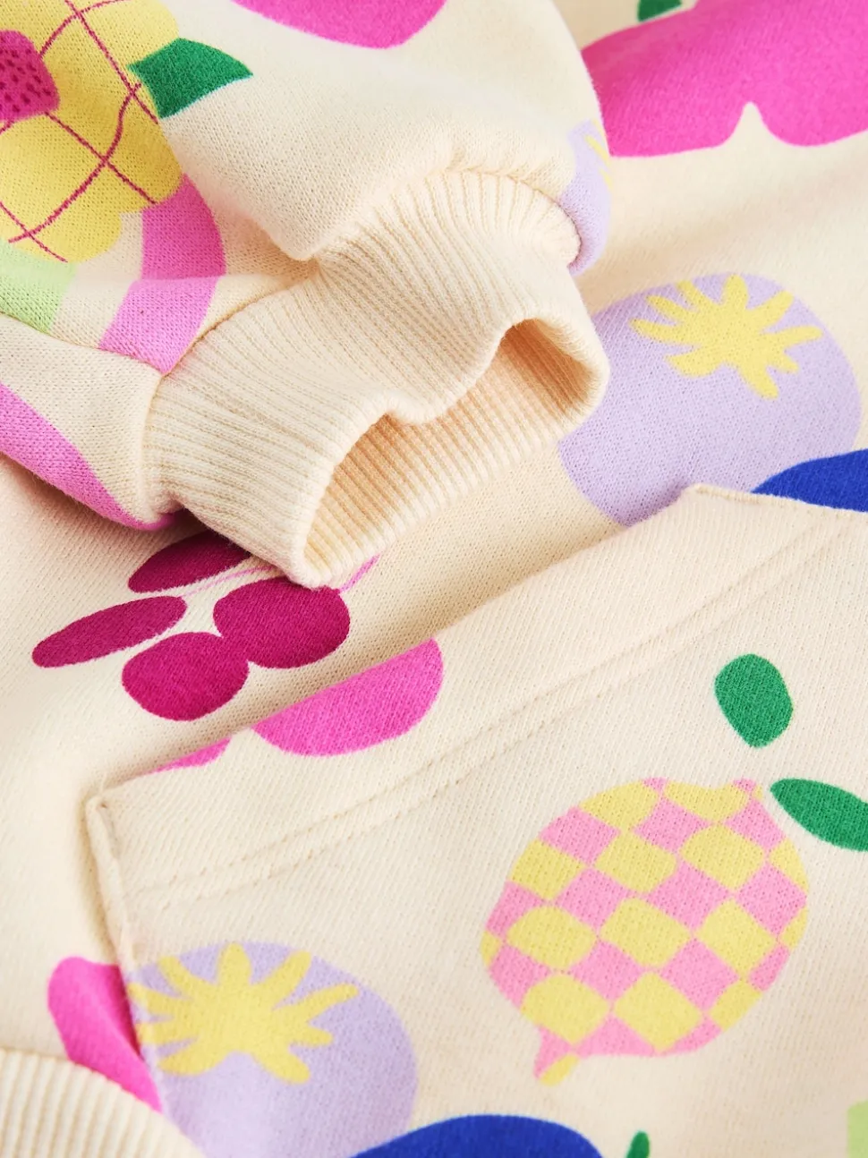 Cream Fruit Zip Through Hoodie (3mths-7yrs)