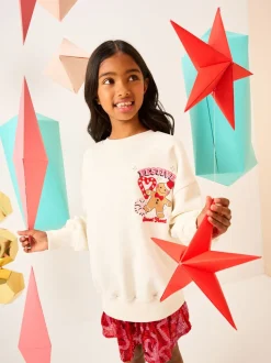 Cream Gingerbread Festive Baking Christmas Sweatshirt (3-16yrs)