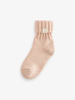 Cream,Grey and Neutral 3 Pack Cotton Rich Roll Top Ankle Socks