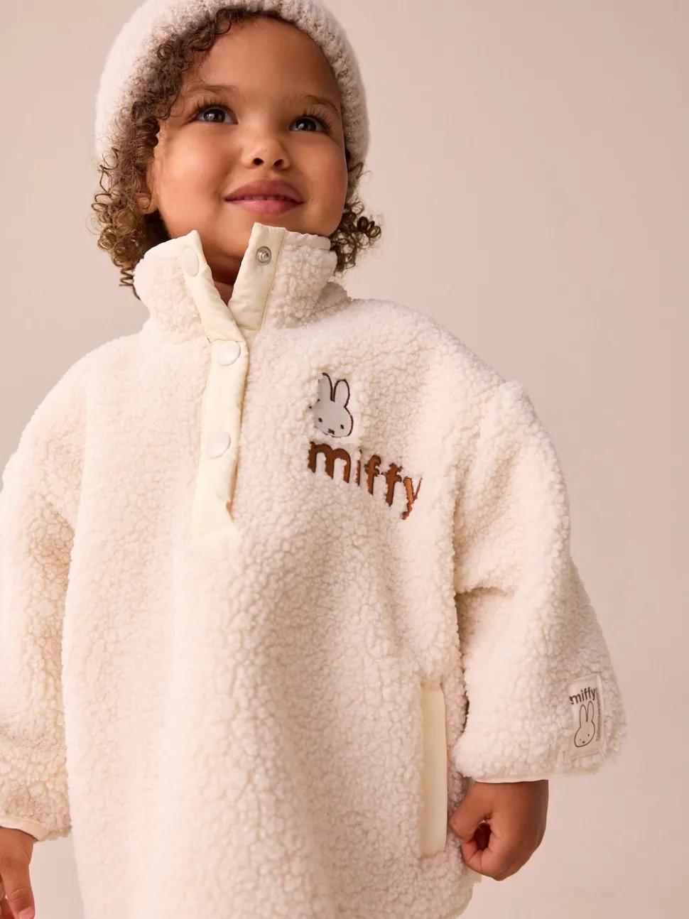 Cream Miffy Half Popper Fleece (3mths-7yrs)
