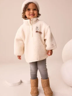 Cream Miffy Half Popper Fleece (3mths-7yrs)