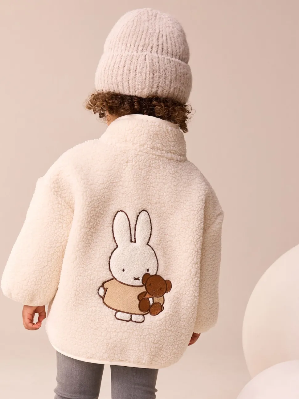 Cream Miffy Half Popper Fleece (3mths-7yrs)