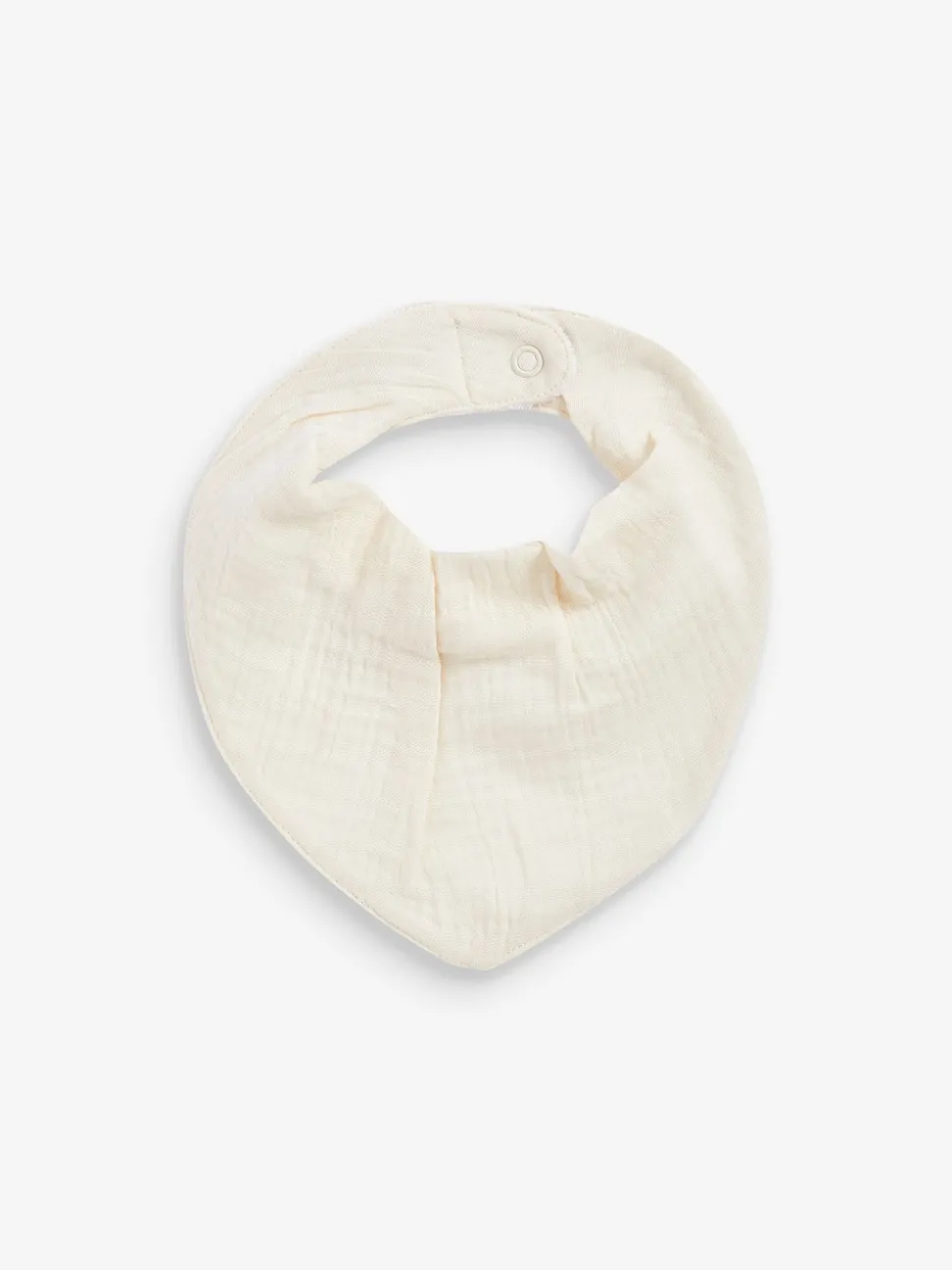 Cream Muslin Baby Dribble Bibs 3 Pack