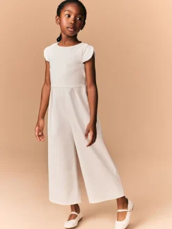 Cream Occasion Jumpsuit (3-16yrs)