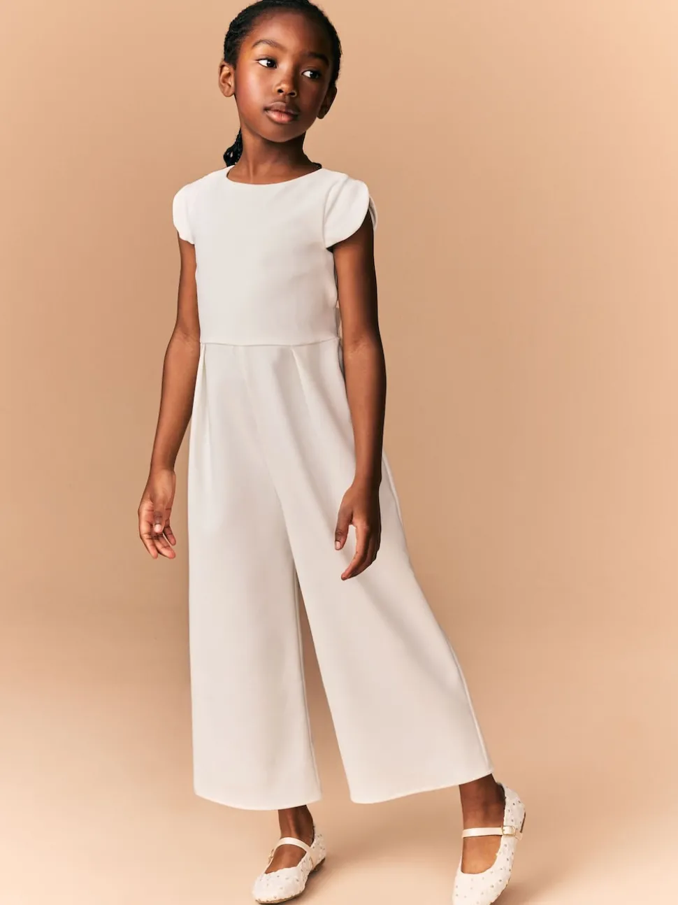 Cream Occasion Jumpsuit (3-16yrs)