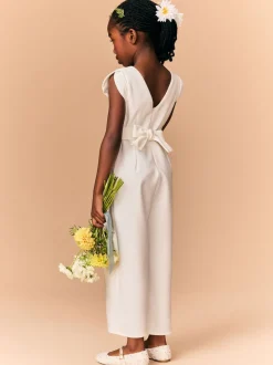 Cream Occasion Jumpsuit (3-16yrs)