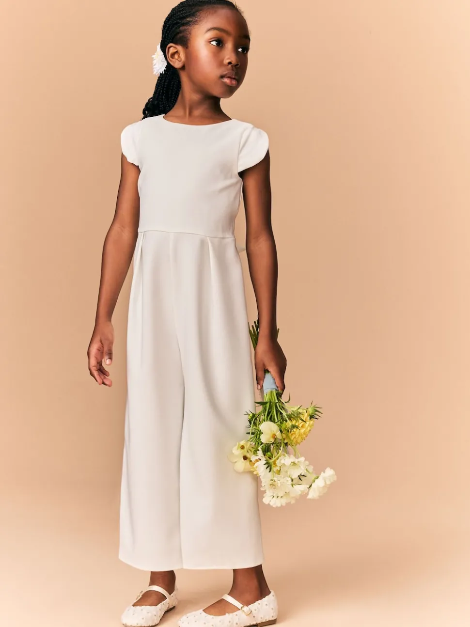 Cream Occasion Jumpsuit (3-16yrs)