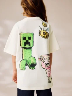 Cream Oversized Graphic Print T-Shirt (3-16yrs)