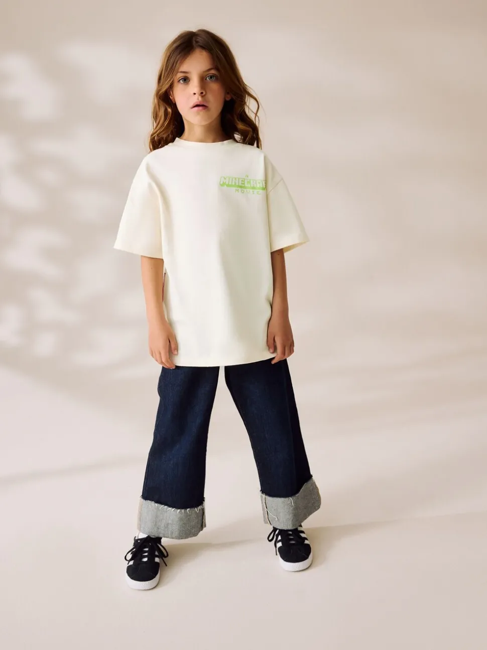 Cream Oversized Graphic Print T-Shirt (3-16yrs)
