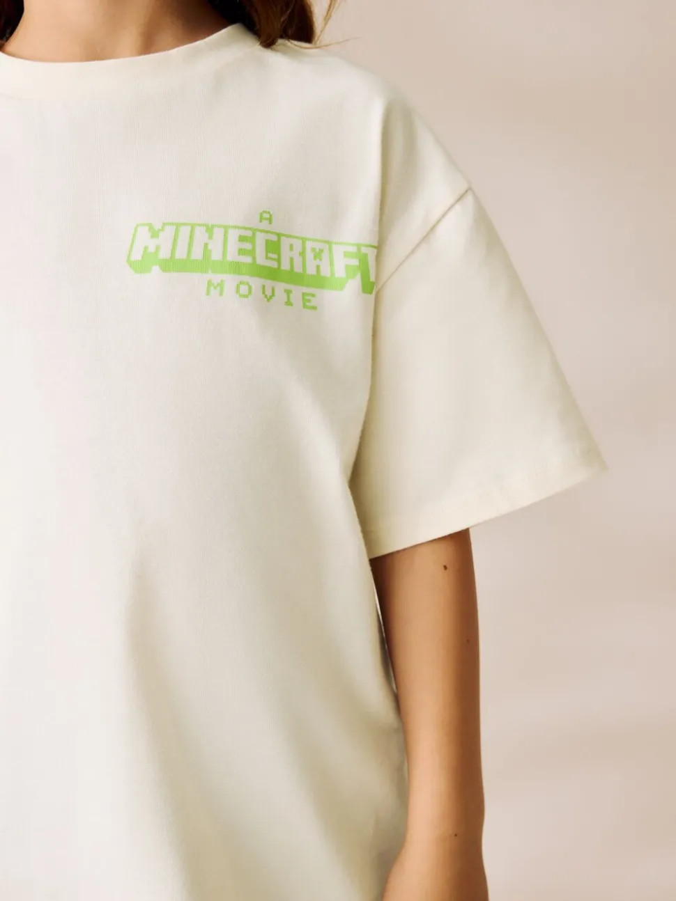 Cream Oversized Graphic Print T-Shirt (3-16yrs)