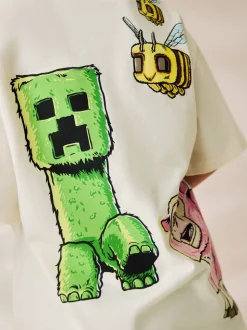 Cream Oversized Graphic Print T-Shirt (3-16yrs)