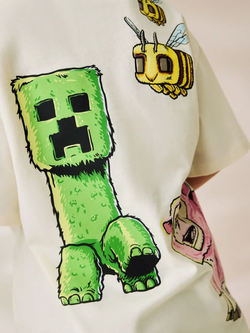 Cream Oversized Graphic Print T-Shirt (3-16yrs)