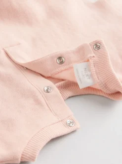 Cream/Pink Baby Sweatshirt & Joggers 6 Piece Set (0mths-2yrs)