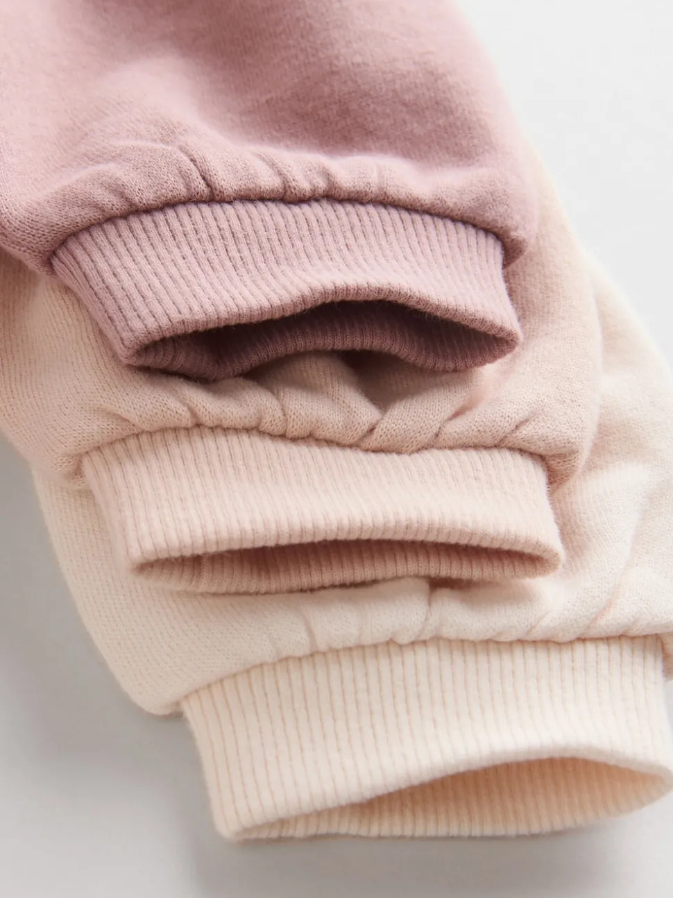 Cream/Pink Baby Sweatshirt & Joggers 6 Piece Set (0mths-2yrs)