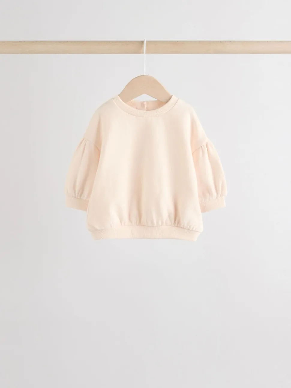 Cream/Pink Baby Sweatshirt & Joggers 6 Piece Set (0mths-2yrs)
