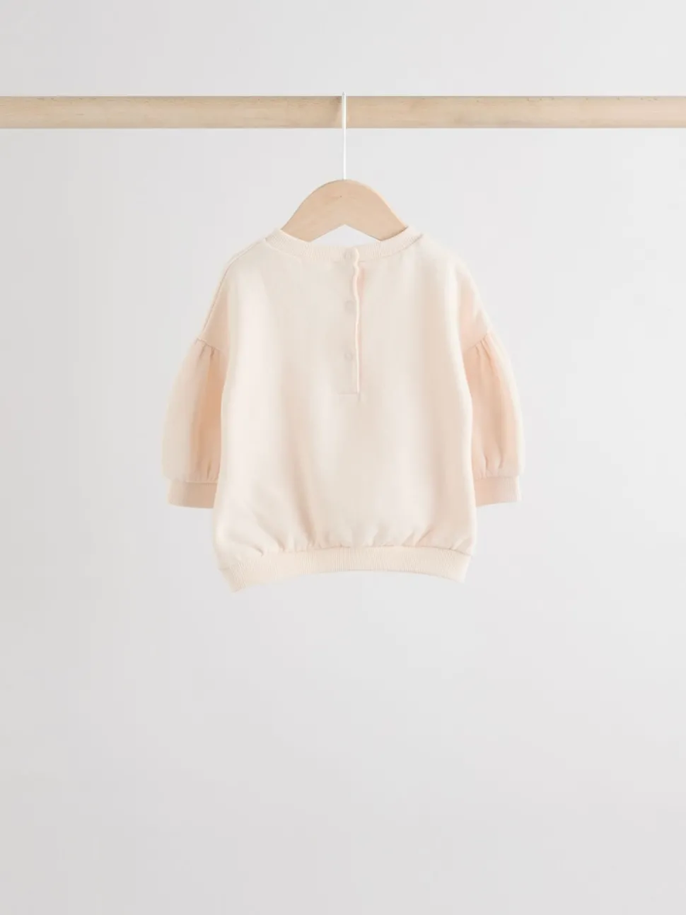Cream/Pink Baby Sweatshirt & Joggers 6 Piece Set (0mths-2yrs)