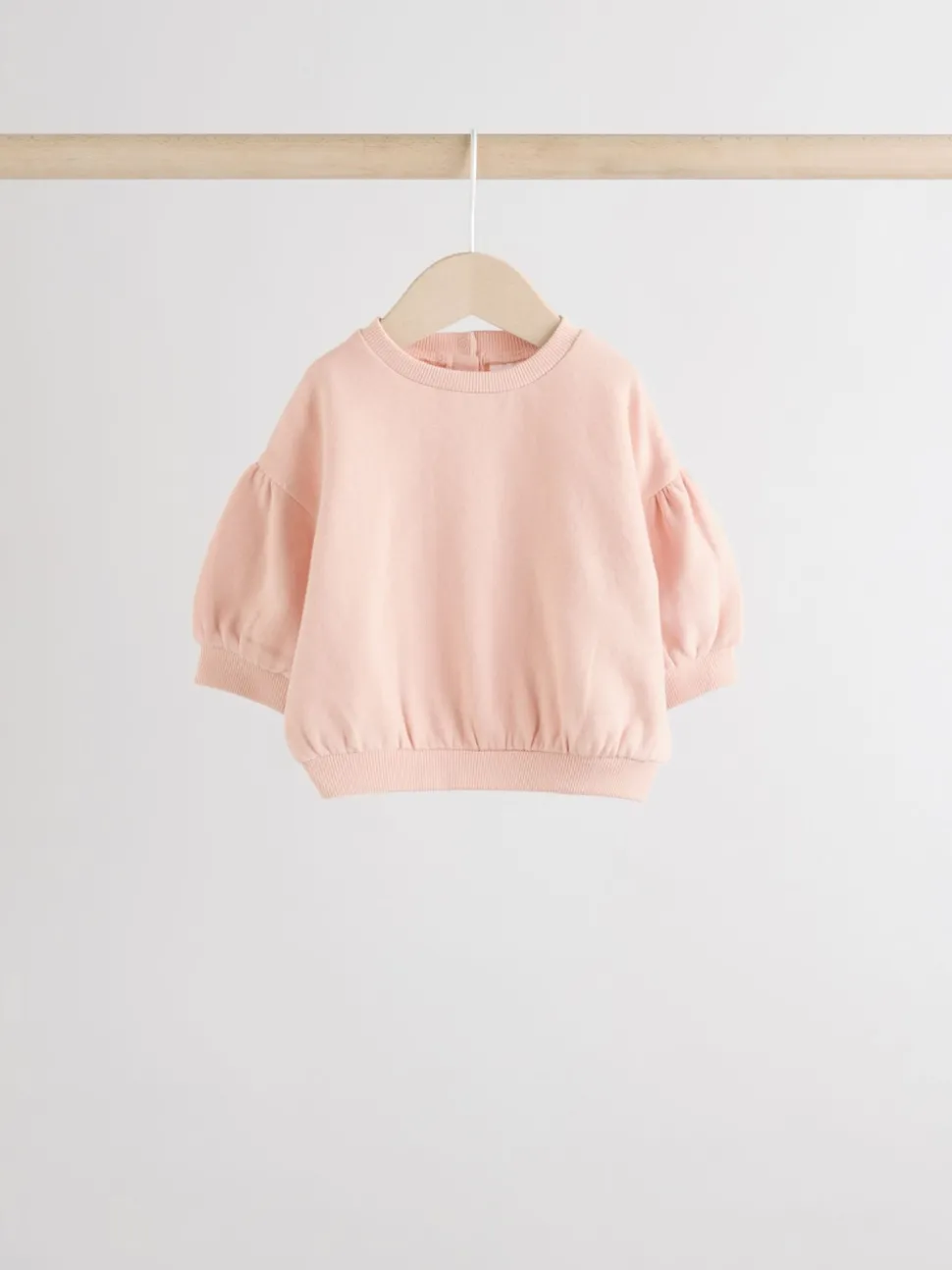 Cream/Pink Baby Sweatshirt & Joggers 6 Piece Set (0mths-2yrs)