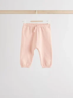 Cream/Pink Baby Sweatshirt & Joggers 6 Piece Set (0mths-2yrs)