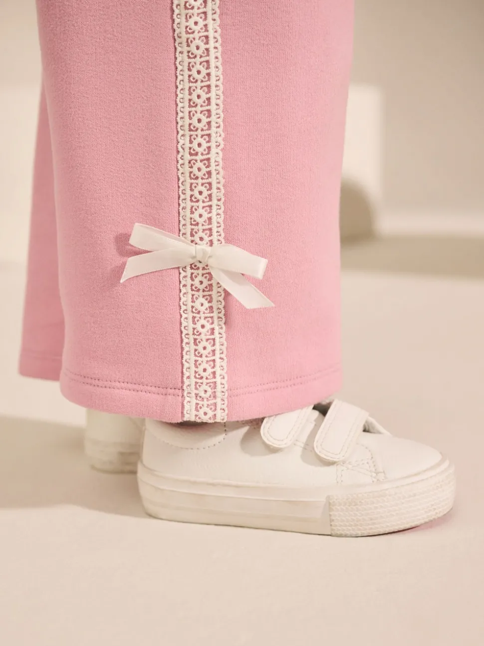 Cream/Pink Barbie Sweatshirt & Wide Leg Joggers Set (3mths-7yrs)