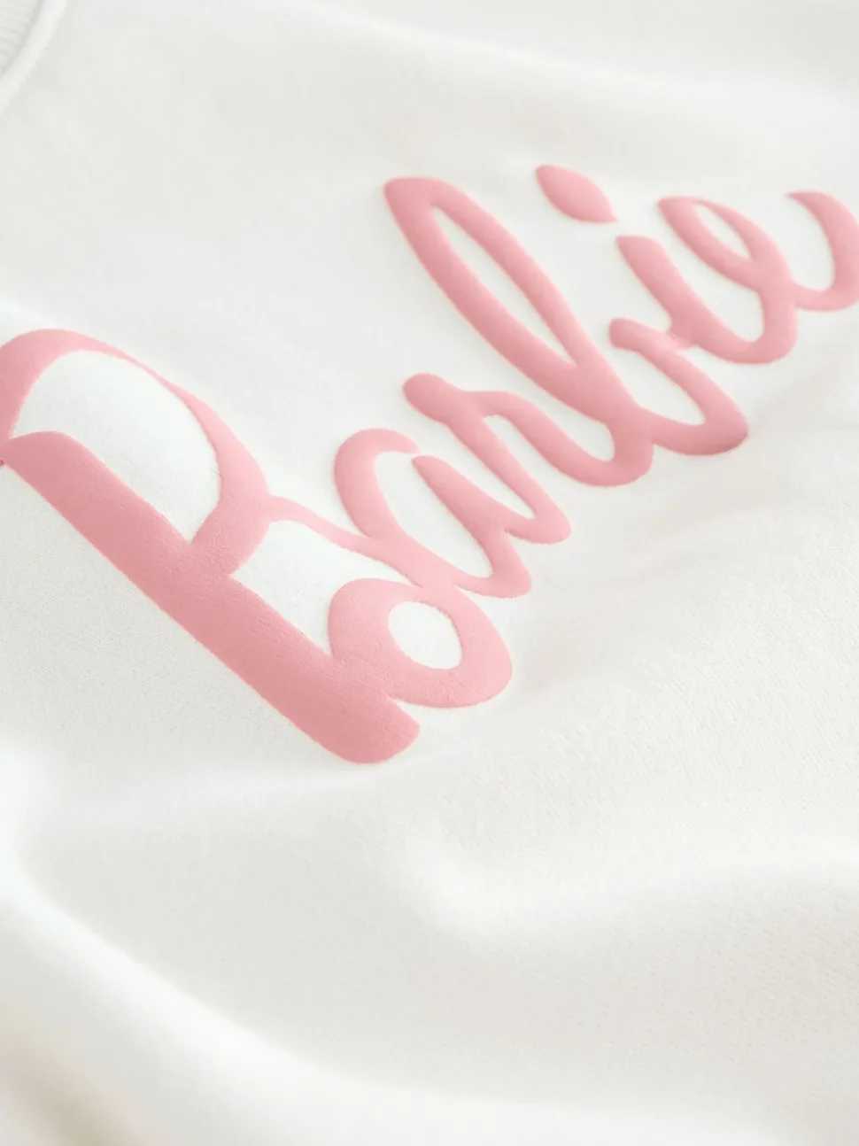 Cream/Pink Barbie Sweatshirt & Wide Leg Joggers Set (3mths-7yrs)