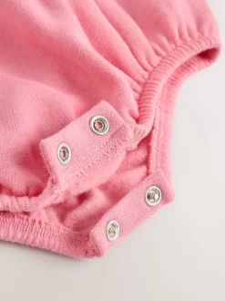 Cream/Pink Rabbit Baby Dungaree and Bodysuit Two Piece Set (0mths-3yrs)