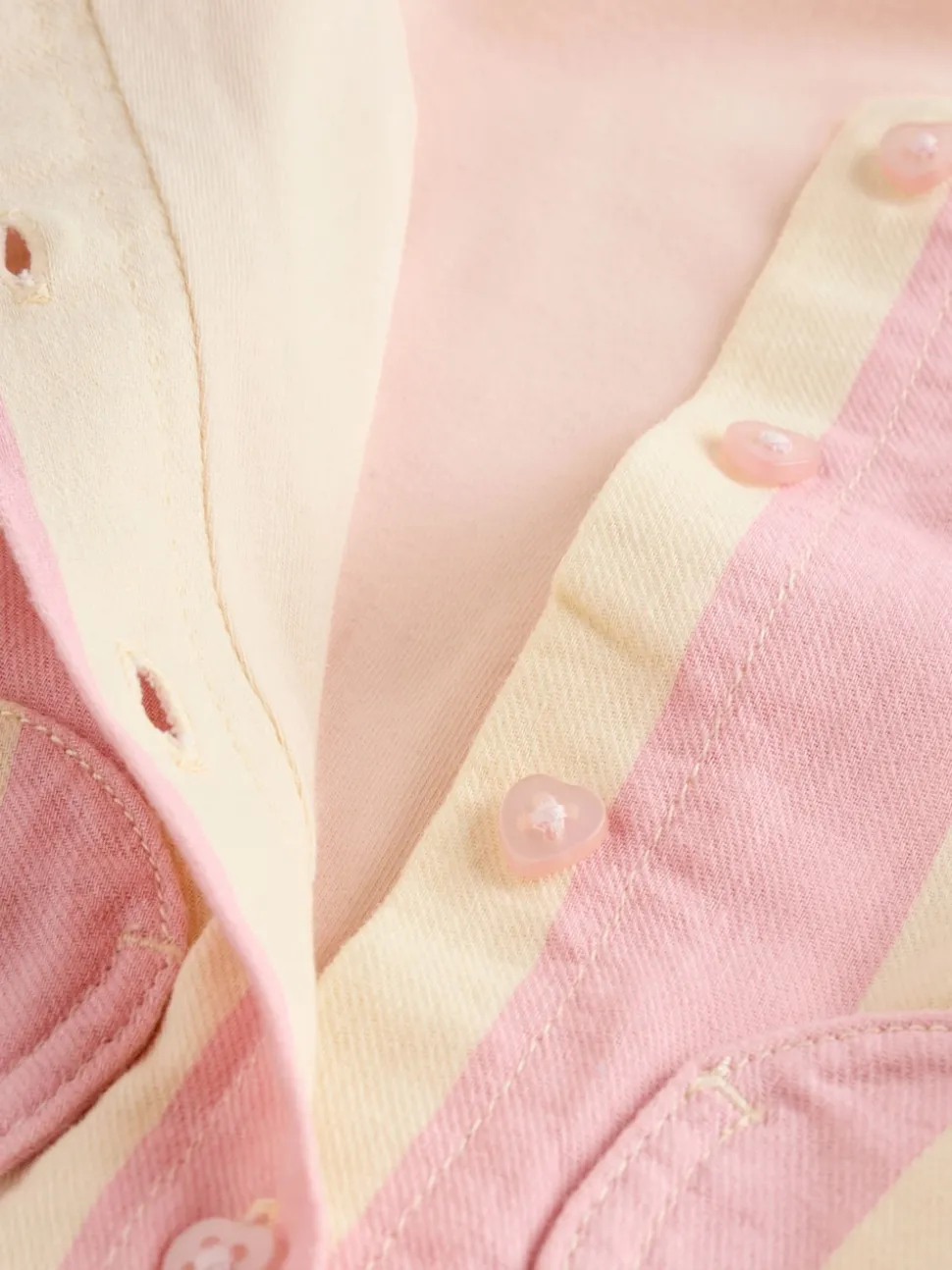 Cream/ Pink Stripe Baby Dungarees and Bodysuit Set 2 Piece (0mths-3yrs)