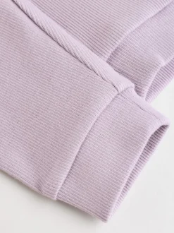 Cream/Purple Tulip Baby Fleece Tops and Leggings Set 2 Piece (0mths-2yrs)