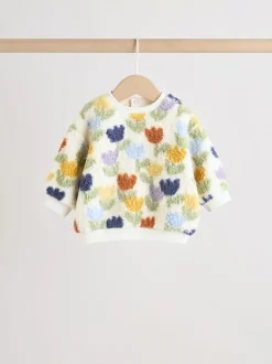 Cream/Purple Tulip Baby Fleece Tops and Leggings Set 2 Piece (0mths-2yrs)