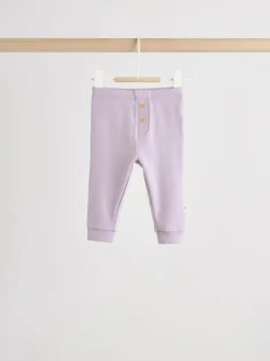 Cream/Purple Tulip Baby Fleece Tops and Leggings Set 2 Piece (0mths-2yrs)